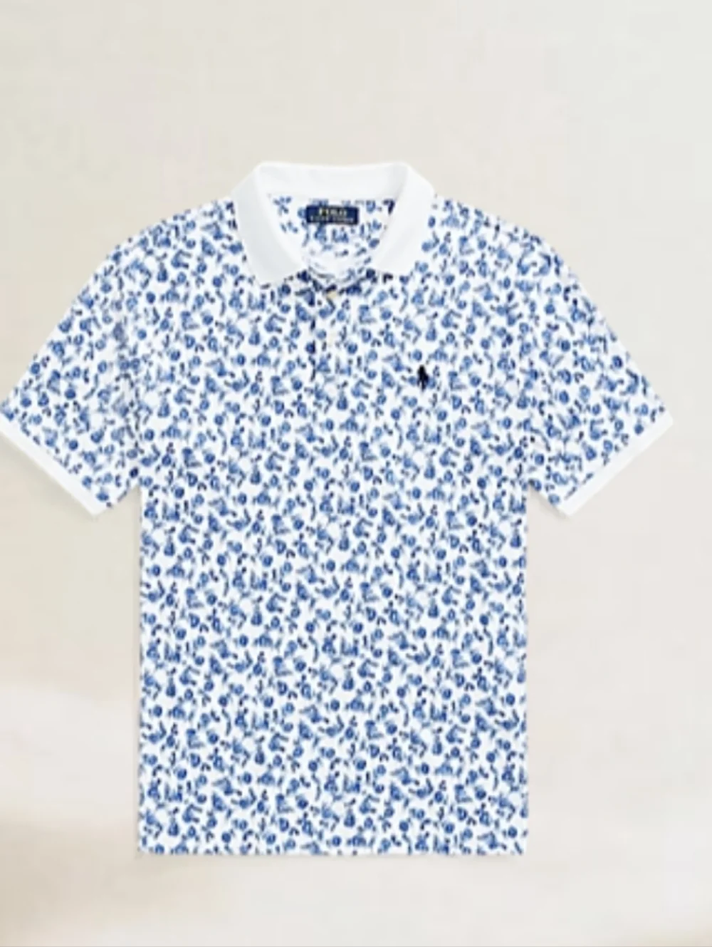 POLO RALPH LAUREN Floral-Print Soft Cotton Polo Shirt Sz 2 XLT